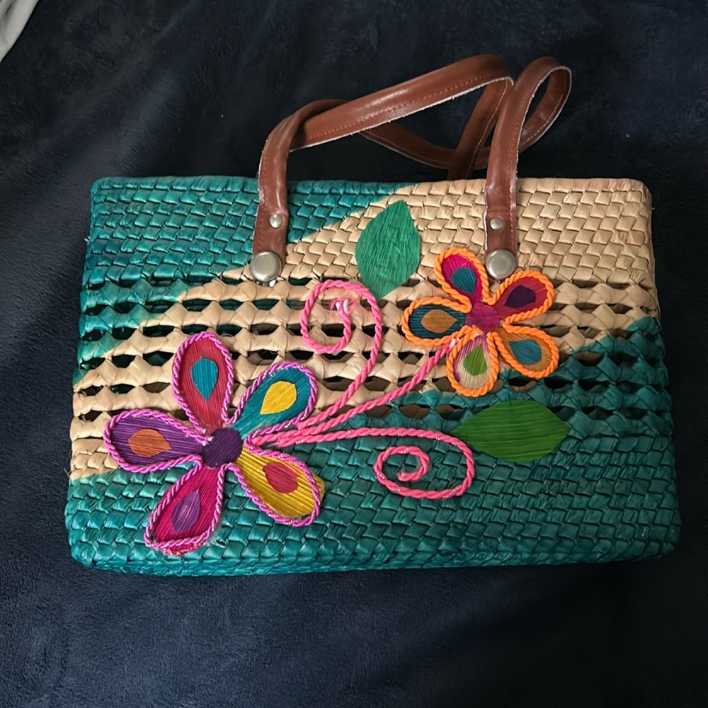 Authentic Mexican, palm leaf purse